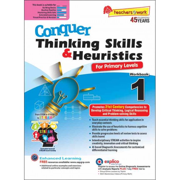SAP_Conquer Thinking Skills & Heuristics Workbook 1 แบบฝึกหัดคณิตศาสตร์ประถมศึกษาปีที่ 1 