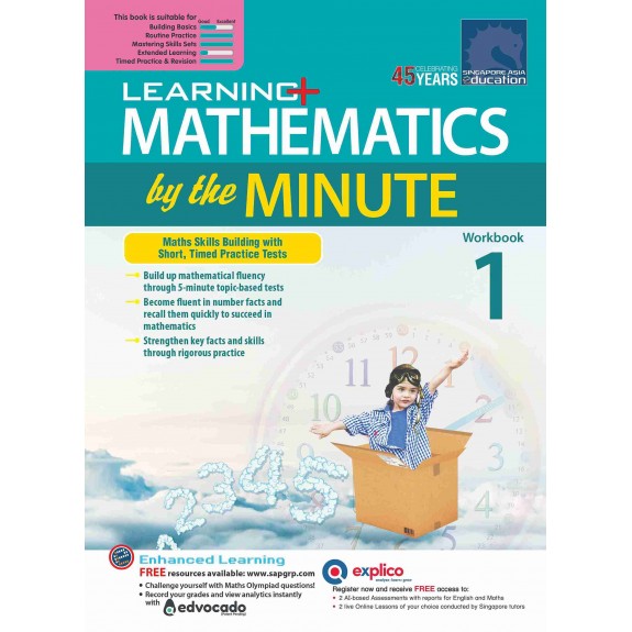 SAP_Learning+ Mathematics by the Minute Workbook 1 แบบฝึกหัดคณิศาสตร์วันละ 5 นาที สำหรับชั้นประถมศึกษาปีที่ 1
