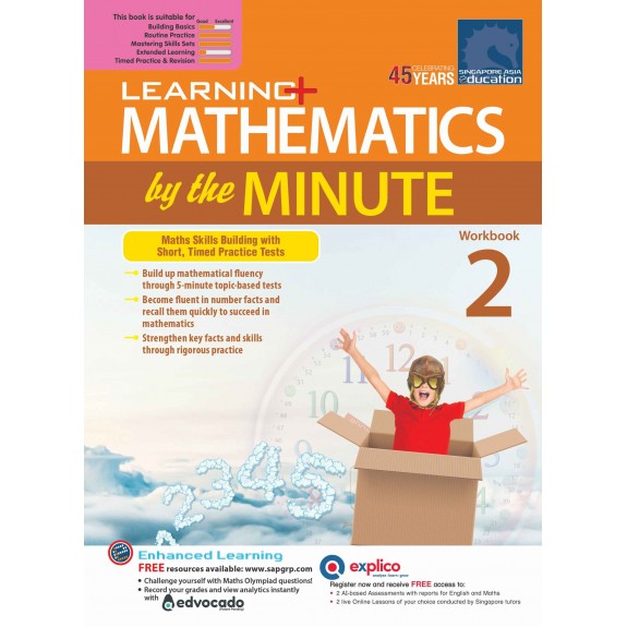 SAP_Learning+ Mathematics by the Minute Workbook 2 แบบฝึกหัดคณิศาสตร์วันละ 5 นาที สำหรับชั้นประถมศึกษาปีที่ 2