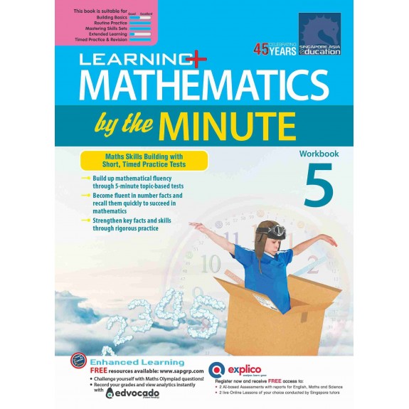 SAP_Learning+ Mathematics by the Minute Workbook 5 แบบฝึกหัดคณิศาสตร์วันละ 5 นาที สำหรับชั้นประถมศึกษาปีที่ 5