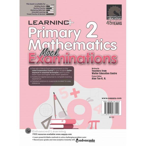 SAP_แบบทดสอบคณิตศาสตร์ภาอังกฤษ ป.2 Primary 2 Mathematics Mock Examinations SAP_แบบทดสอบคณิตศาสตร์ภาอังกฤษ ป.2 Primary 2 Mathematics Mock Examinations