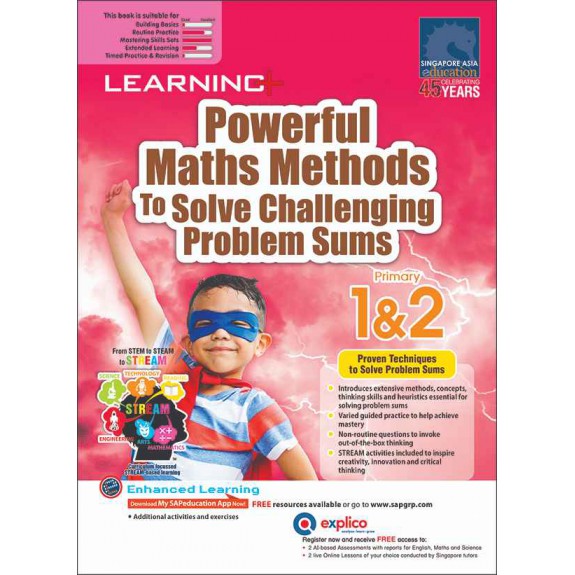 SAP_แบบฝึกหัดเสริมคณิตศาสตร์ประถมศึกษาปีที่ 1-2 LEARNING+ Powerful Maths Methods to Solve Challenging Problem Sums Primary 1&2 SAP_แบบฝึกหัดเสริมคณิตศาสตร์ประถมศึกษาปีที่ 1-2 LEARNING+ Powerful Maths Methods to Solve Challenging Problem Sums Primary 1&2
