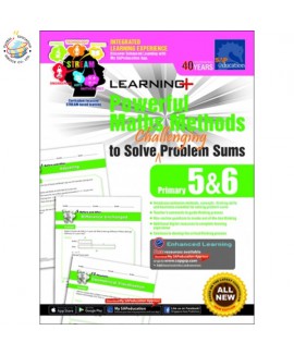 แบบฝึกหัดเสริมคณิตศาสตร์  LEARNING+ Powerful Maths Methods to Solve Challenging Problem Sums Primary 5&6