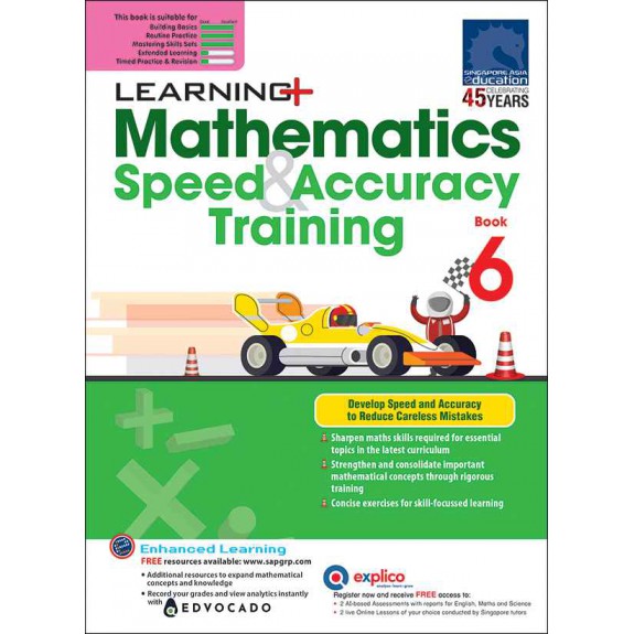 SAP_แบบฝึกหัดเสริมคณิตศาสตร์ประถมศึกษาปีที่ 6 LEARNING+ Mathematics Speed & Accuracy Training Book 6