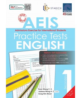 SAP_AEIS Practice Tests ENGLISH – Secondary 1 (12 to 14+ Years) แบบฝึกหัดข้อสอบเสมือนจริงสำหรับการสอบ AEIS ซึ่งเป็นการสอบสำหรับนักเรียนต่างชาติที่ต้องการเข้าเรียนในโรงเรียนรัฐบาลของประเทศสิงคโปร์
