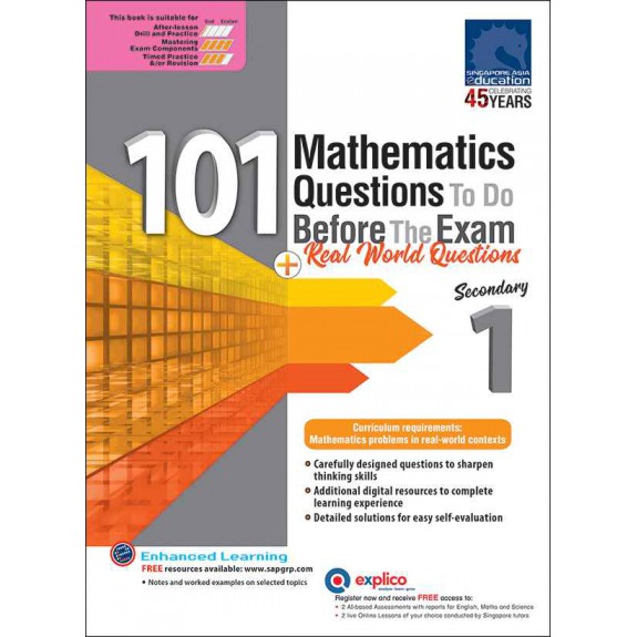 SAP_แบบฝึกหัดคณิตศาสตร์ ม.1  Mathematics Questions To Do Before The Exam+Real World Questions Sec.1