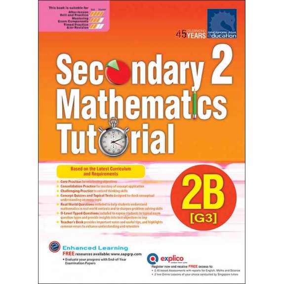 SAP_Secondary 2 Mathematics Tutorial 2B [G3] คู่มือฝึกทักษะคณิตศาสตร์ระดับมัธยมศึกษาปีที่ 2
