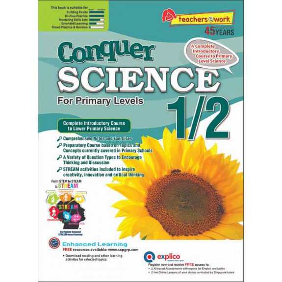 แบบทดสอบวิทยาศาสตร์ภาษาอังกฤษ ป.1&2  Conquer Science 1/2