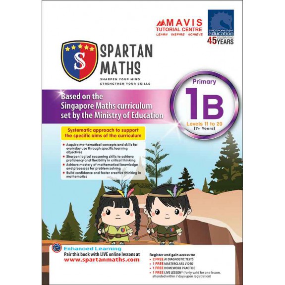 แบบฝึกหัดคณิตศาสตร์ Spartan Maths Primary 1B (Levels 11 to 20)