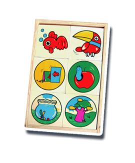 เกมจับคู่ สัตว์ , อาหาร , ที่อยู่ /24 ชิ้น