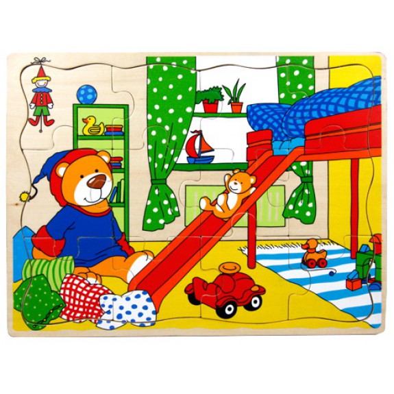ภาพจิ๊กซอว์ ห้องนอนน้องหมี (12 ชิ้น)